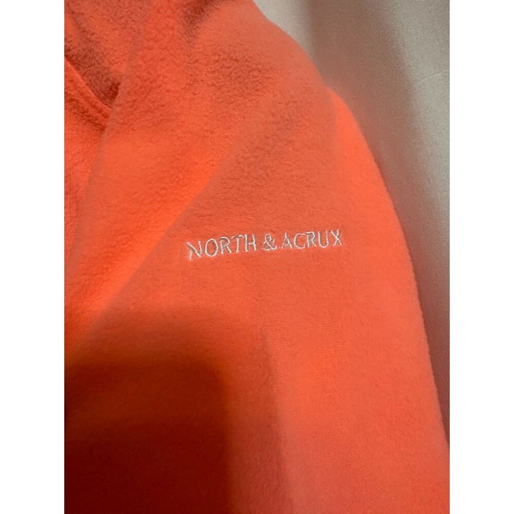 North and Acrux Fleece Zip Up Jacket Neon Orange